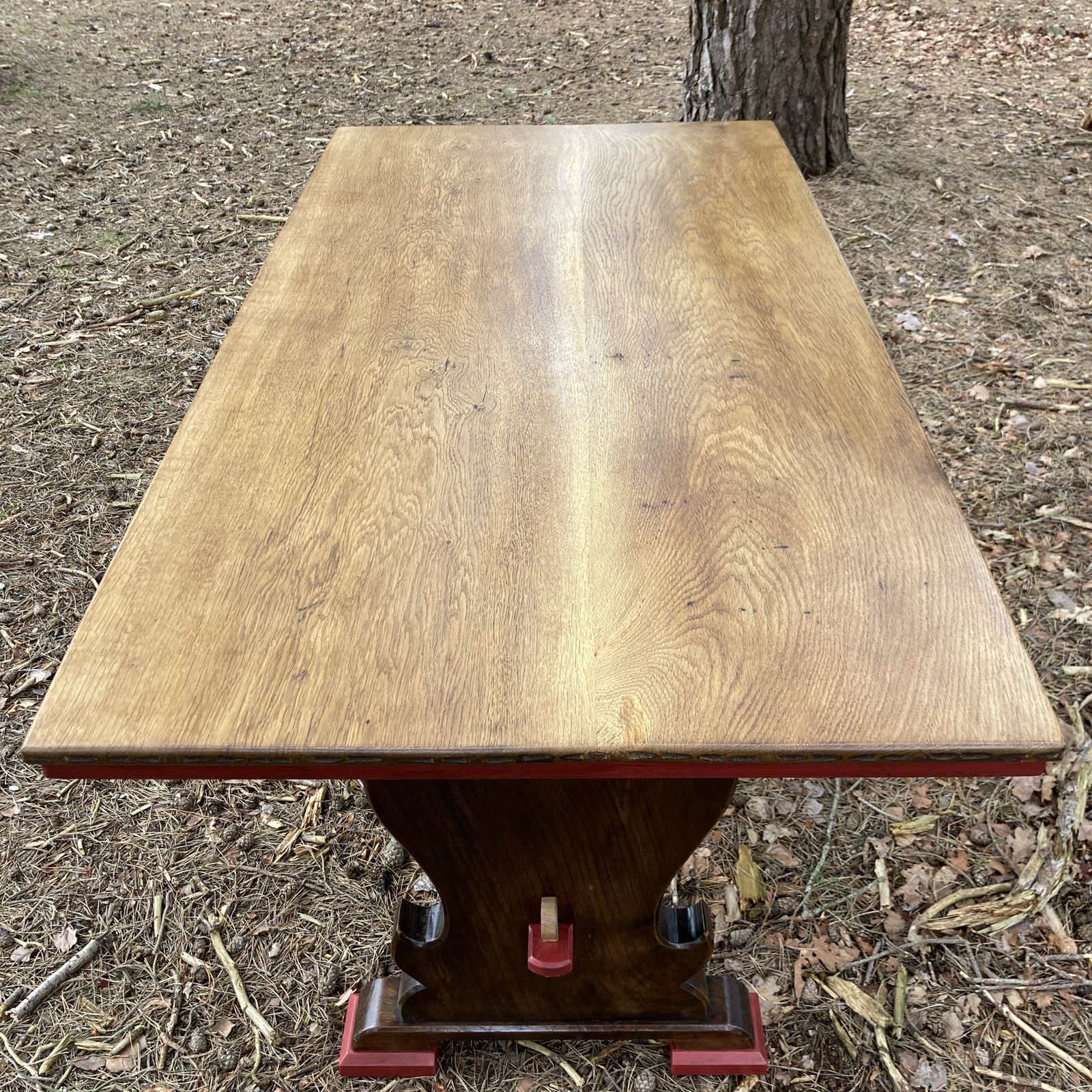 photo vinterior Oak And Elm Refectory Table, Retailed By Heals Of London, Circa 1900