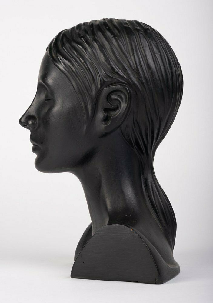 Danish Sculptural Bust Of Woman In Clay, 1975 photo Home Decor