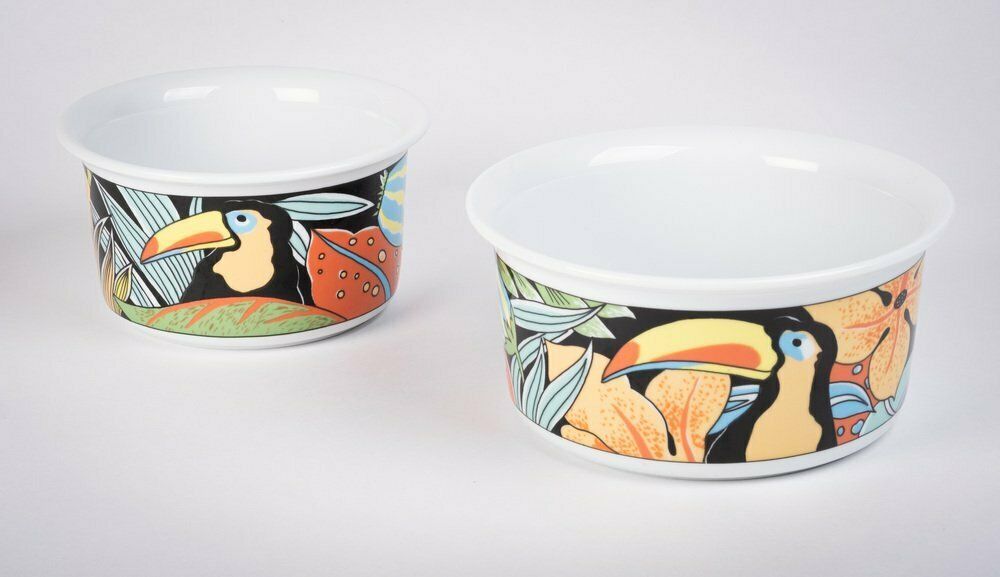 Tukan Dish And Bowls From Pillivuyt, France, Set Of 3 photo for sale