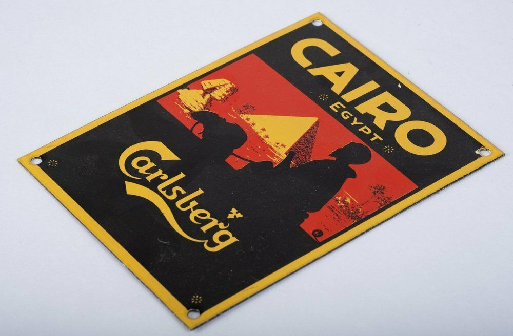 Danish Enamel Signs By Carlsberg, 1950s, Set Of 3 photo for sale