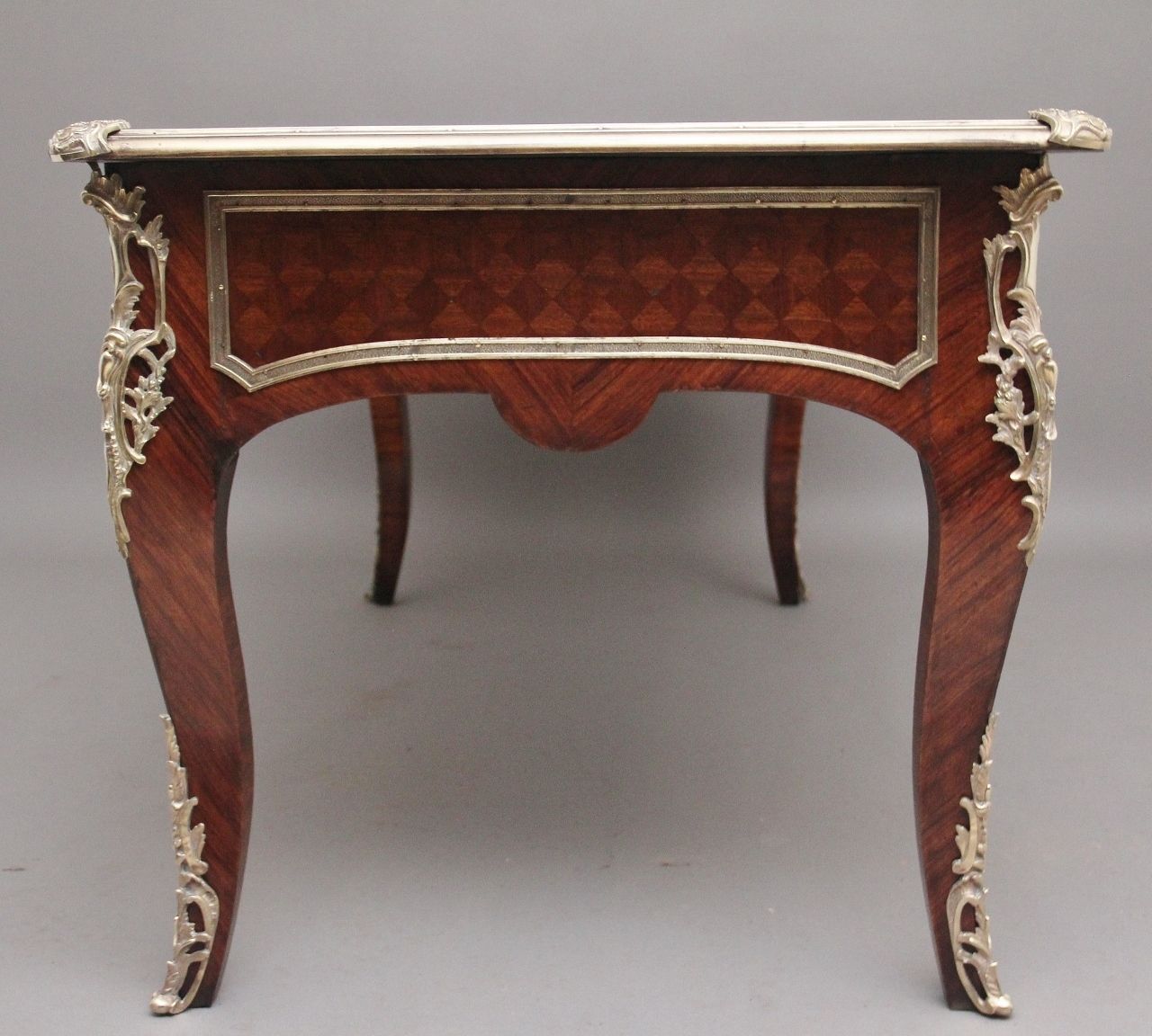 19th Century French Kingwood Ormolu Mounted Desk photo vintage