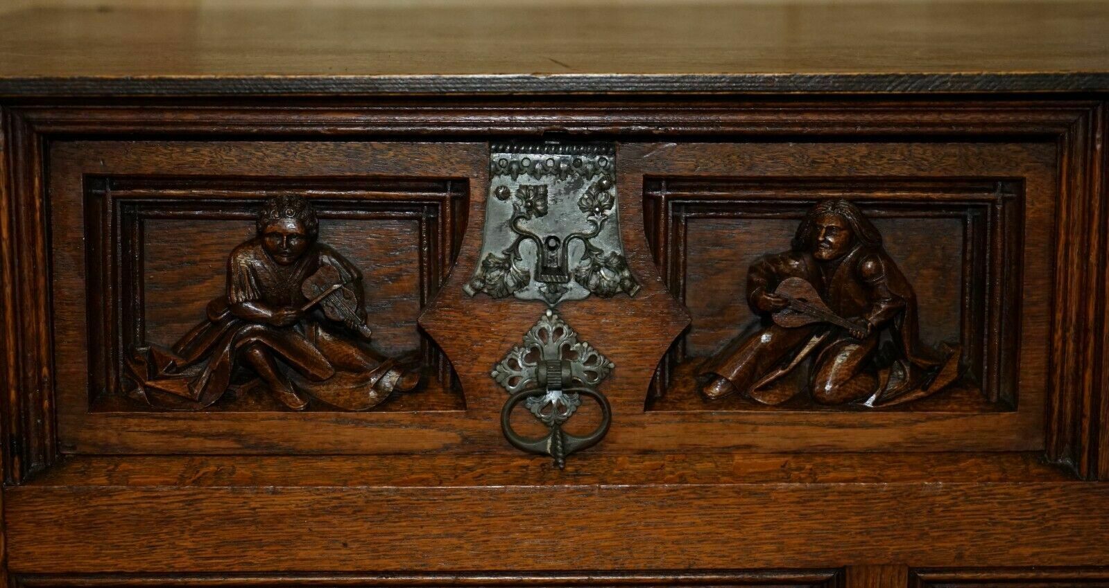 Exquisite Gothic Revival Circa 1860 Hand Carved Sideboard Must See Pictures photo 3950.0