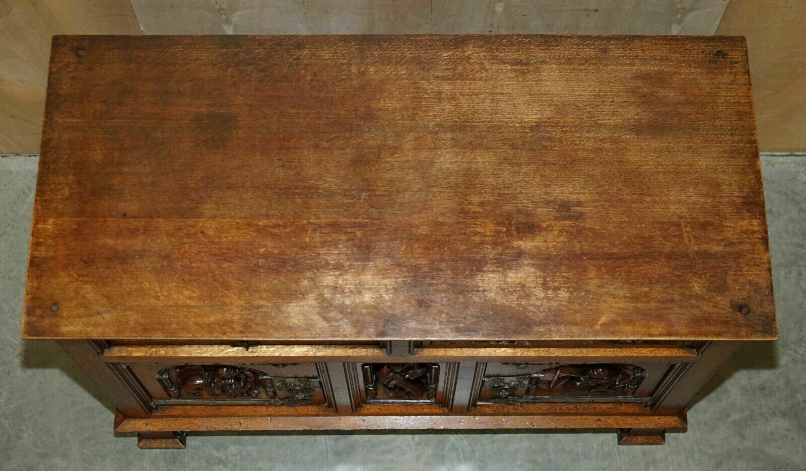 photo buy Exquisite Gothic Revival Circa 1860 Hand Carved Sideboard Must See Pictures