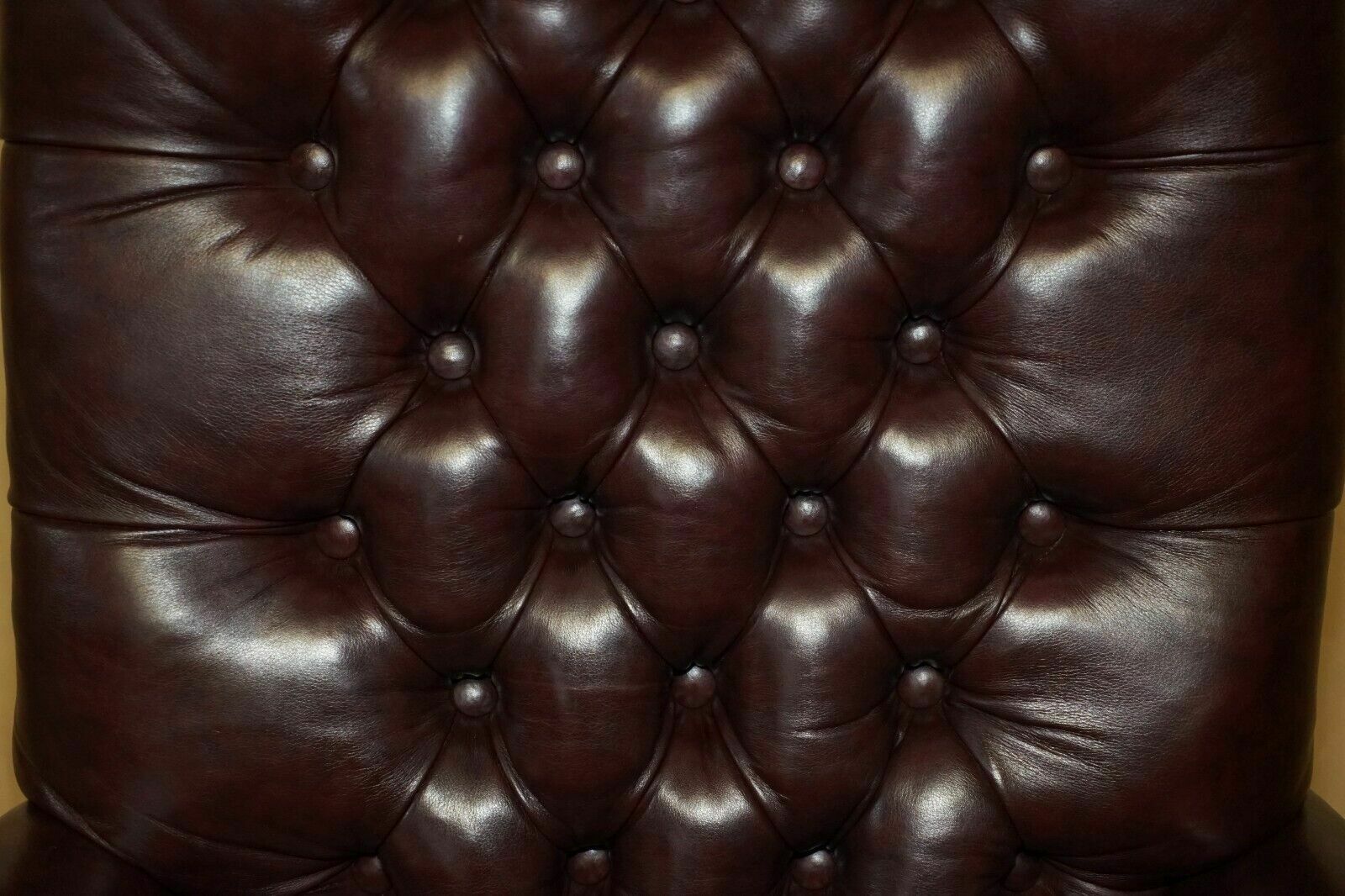 Vintage High Back Chesterfield Heritage Leather Office Captains Swivel Chair photo buy