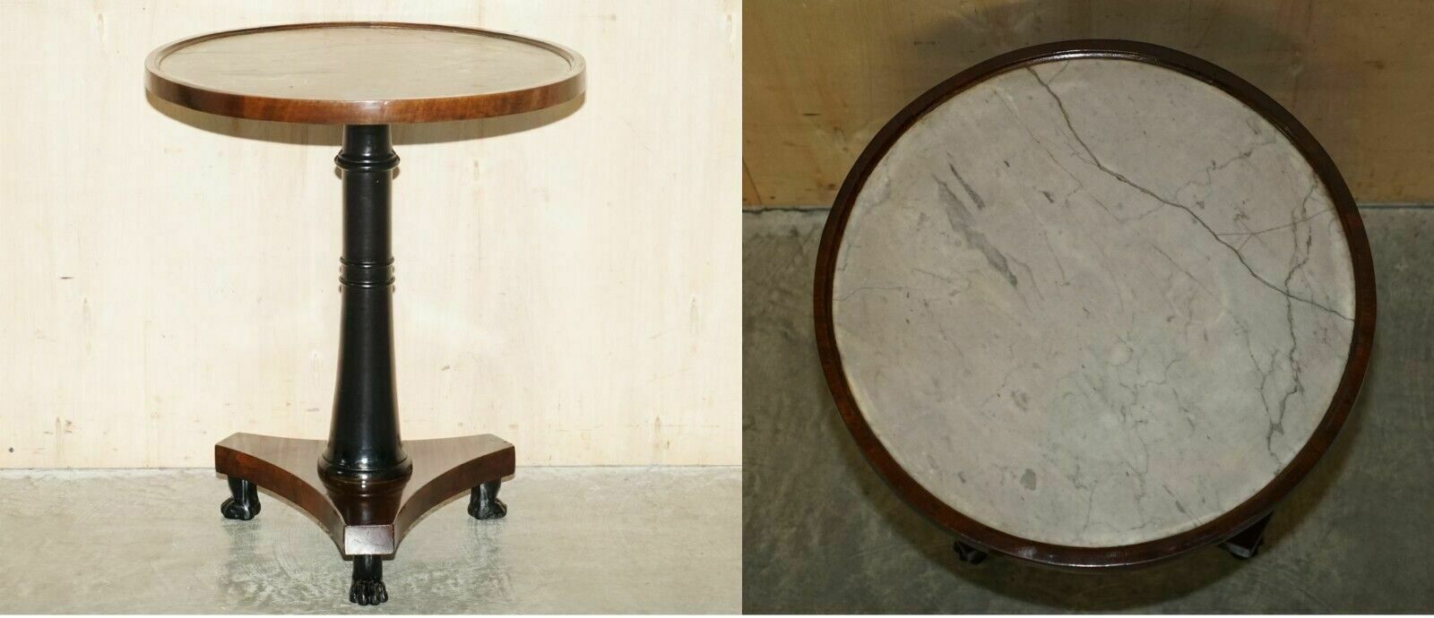 Editors Choice Antique Italian Marble Topped Occasional Centre Table Lions Paw