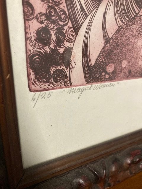 Engraving Conchita Contemporary Art 20th Century Depicting A Lady In A Mask photo vintage