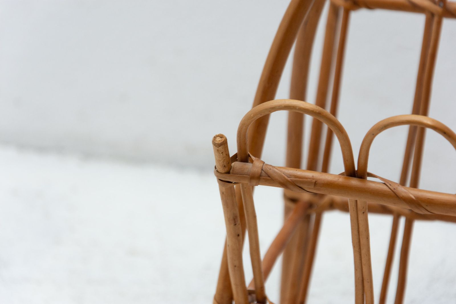117.0 Mid Century Rattan Magazine Rack By Jan Kalous For úluv 1960´S Czechoslovakia photo