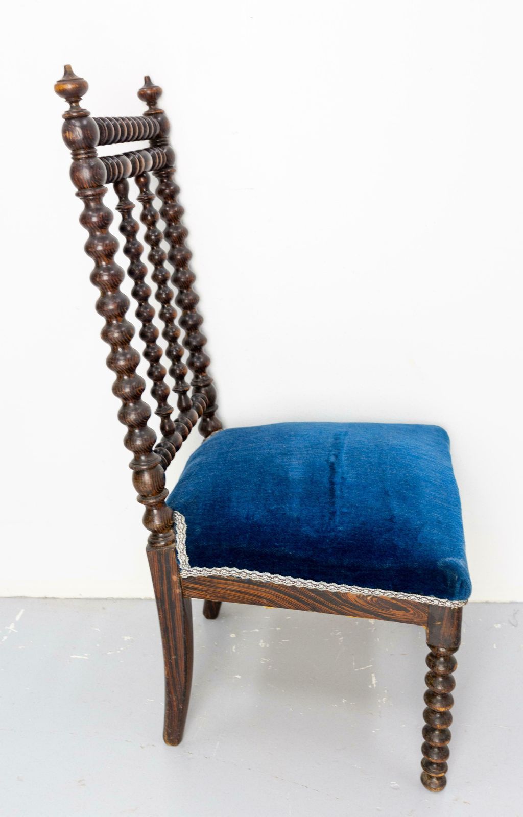Napoleon III Chair With Turned Beech And Velvet For Child French, Circa 1880 photo 581.0