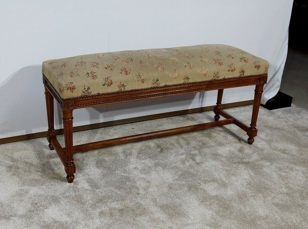 Long Bench In Solid Walnut, Louis XVI Style – 1900 photo furniture