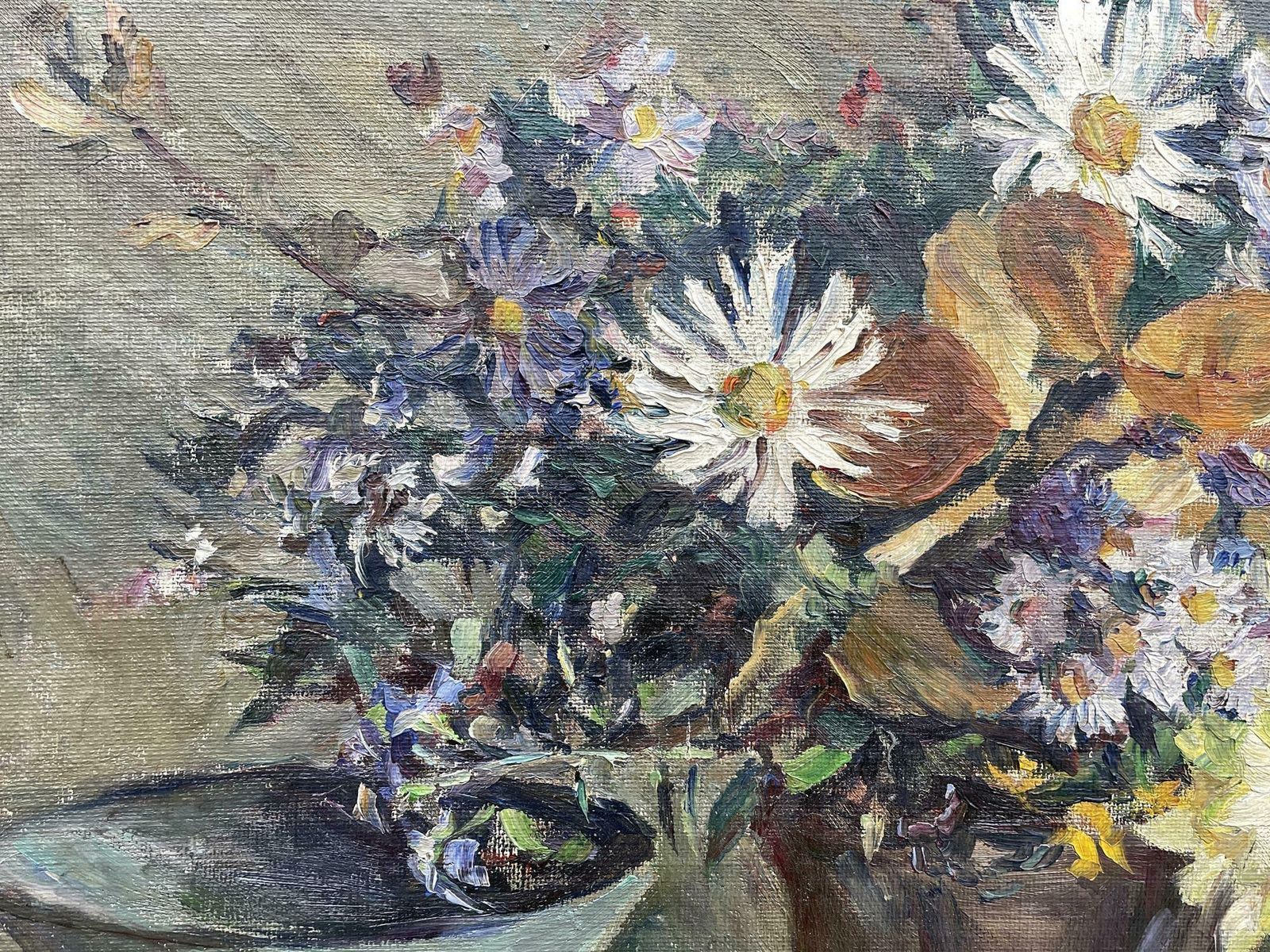 Vase Of Flowers With Fruit Oil Painting   Fitger Hermann photo for sale
