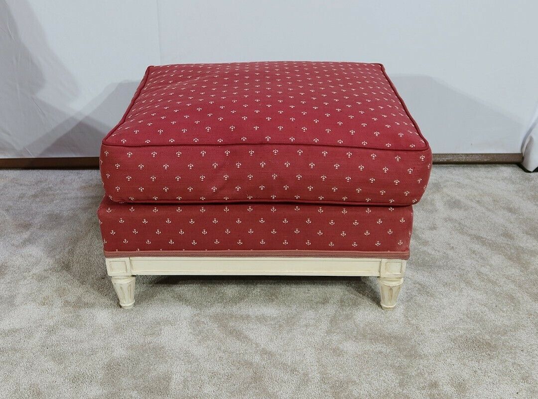 Pair Of Large Bergeres And Ottoman, Louis XVI Style, 20th photo 2492.6