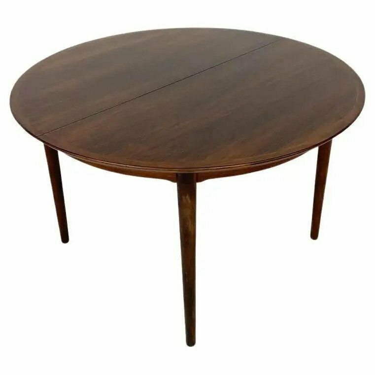 Mid Century Modern Round Extendable Dining Table | Vinterior