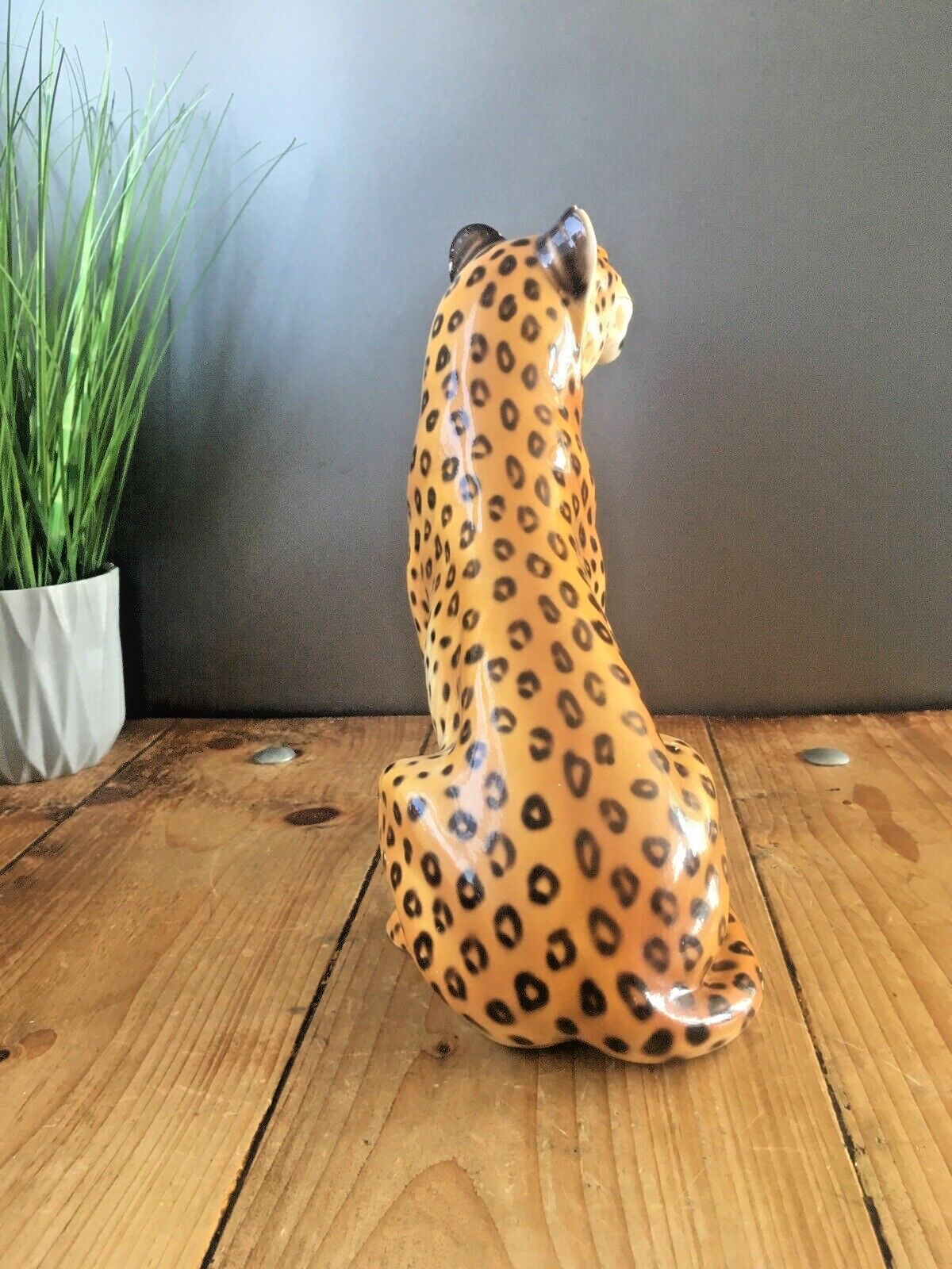 Mid Century Ronzan Italy 1211/3 Hollywood Glam Leopard Cheetah
