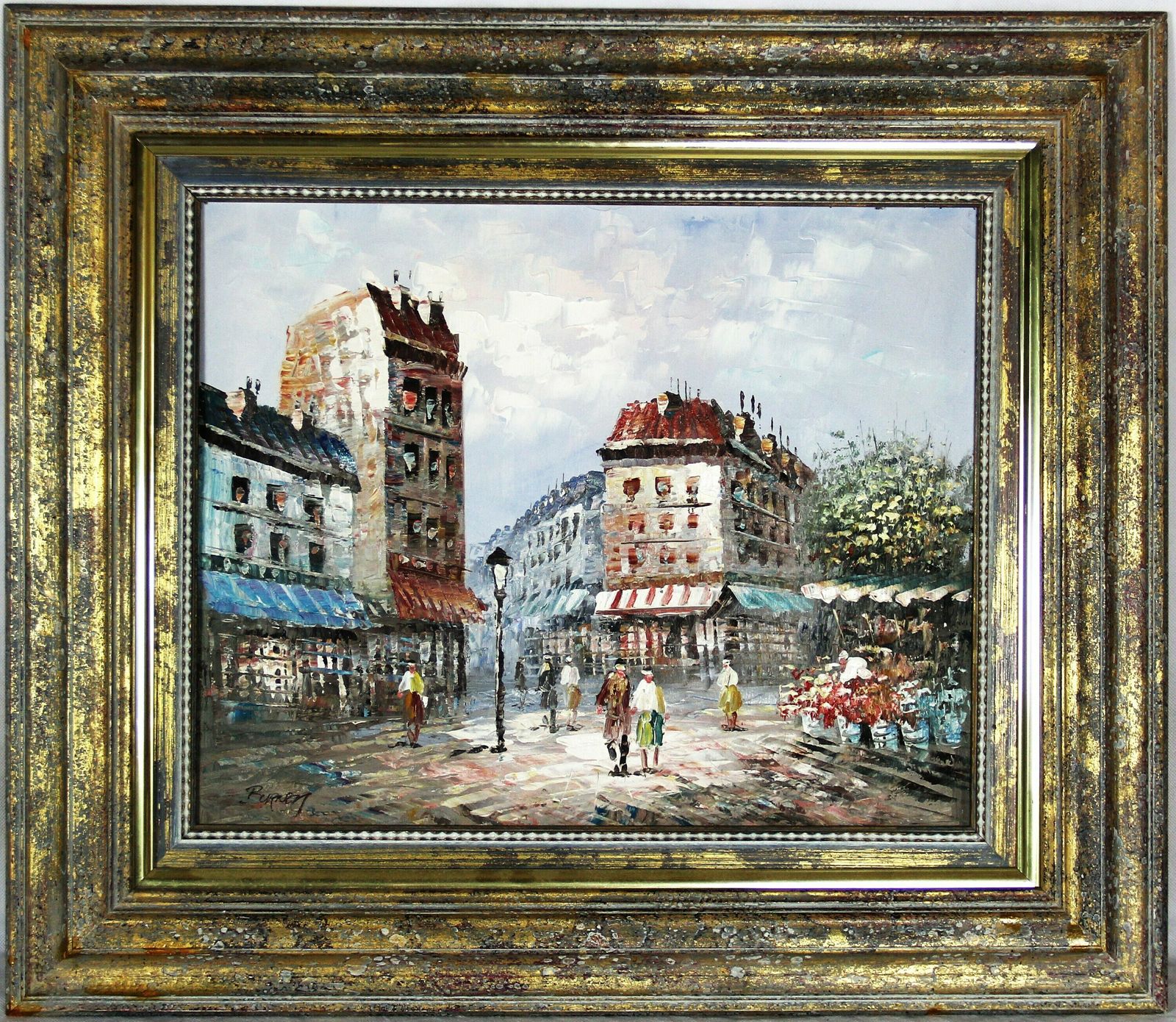 パリ　油絵　絵画　 Caroline Burnett キャロライン バーネット Parisian Street Scene By Caroline Burnett | Vinterior