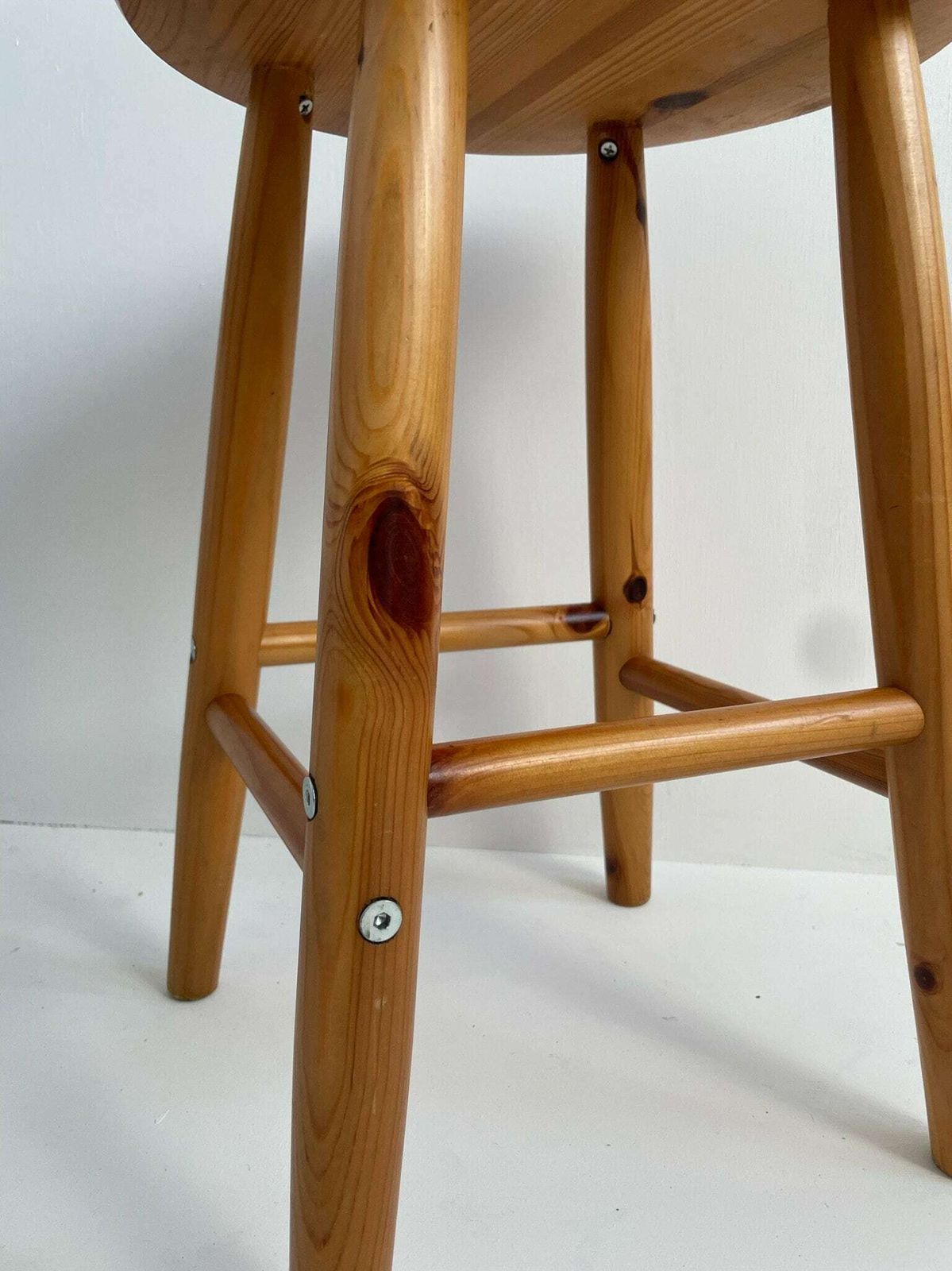Vintage Ikea Pine Small Stool Tapered Legs 1980/90s | Ikea | Vinterior