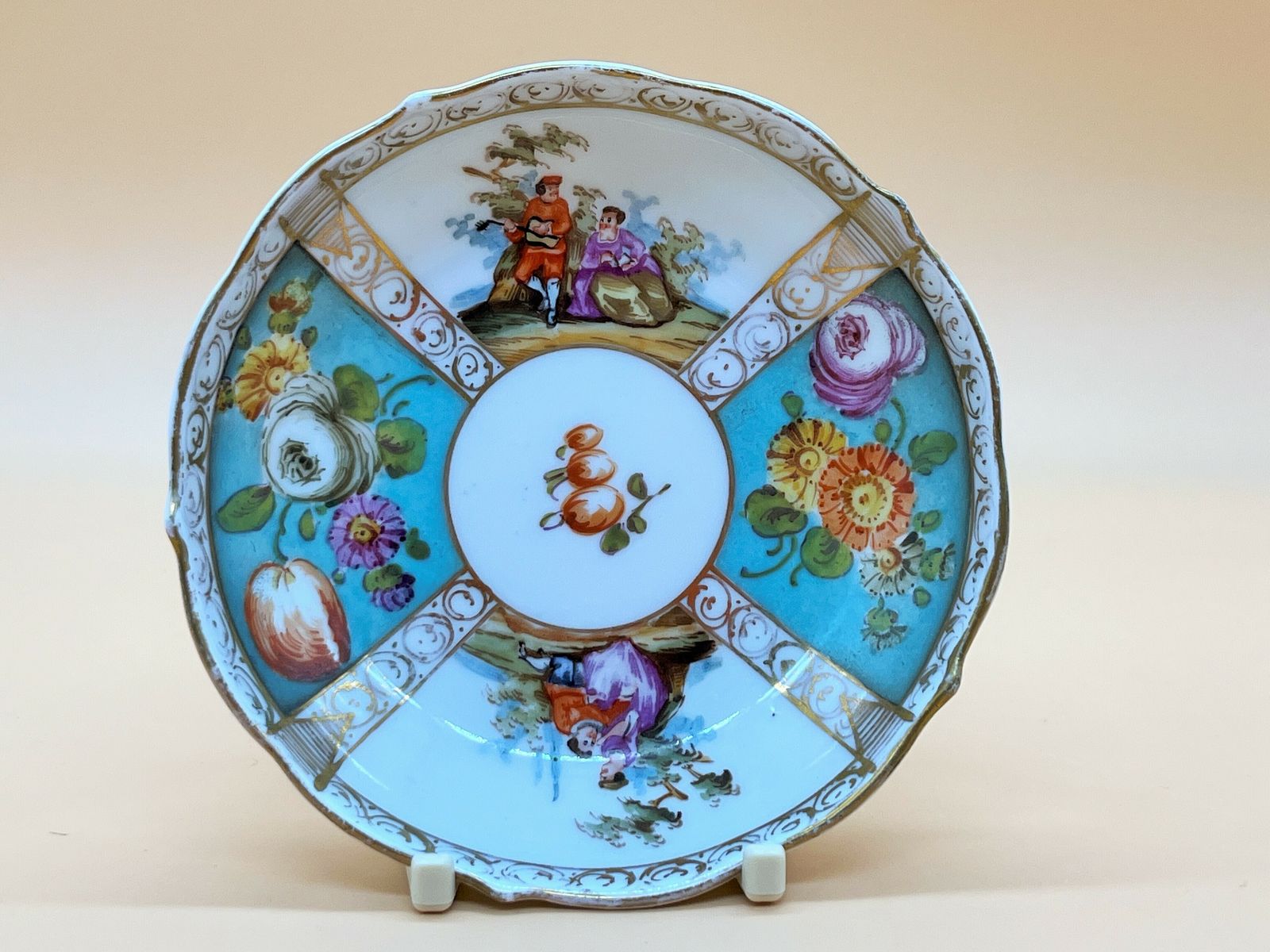 Antique Meissen Porcelain Helena Wolfsohn Watteau Scenes