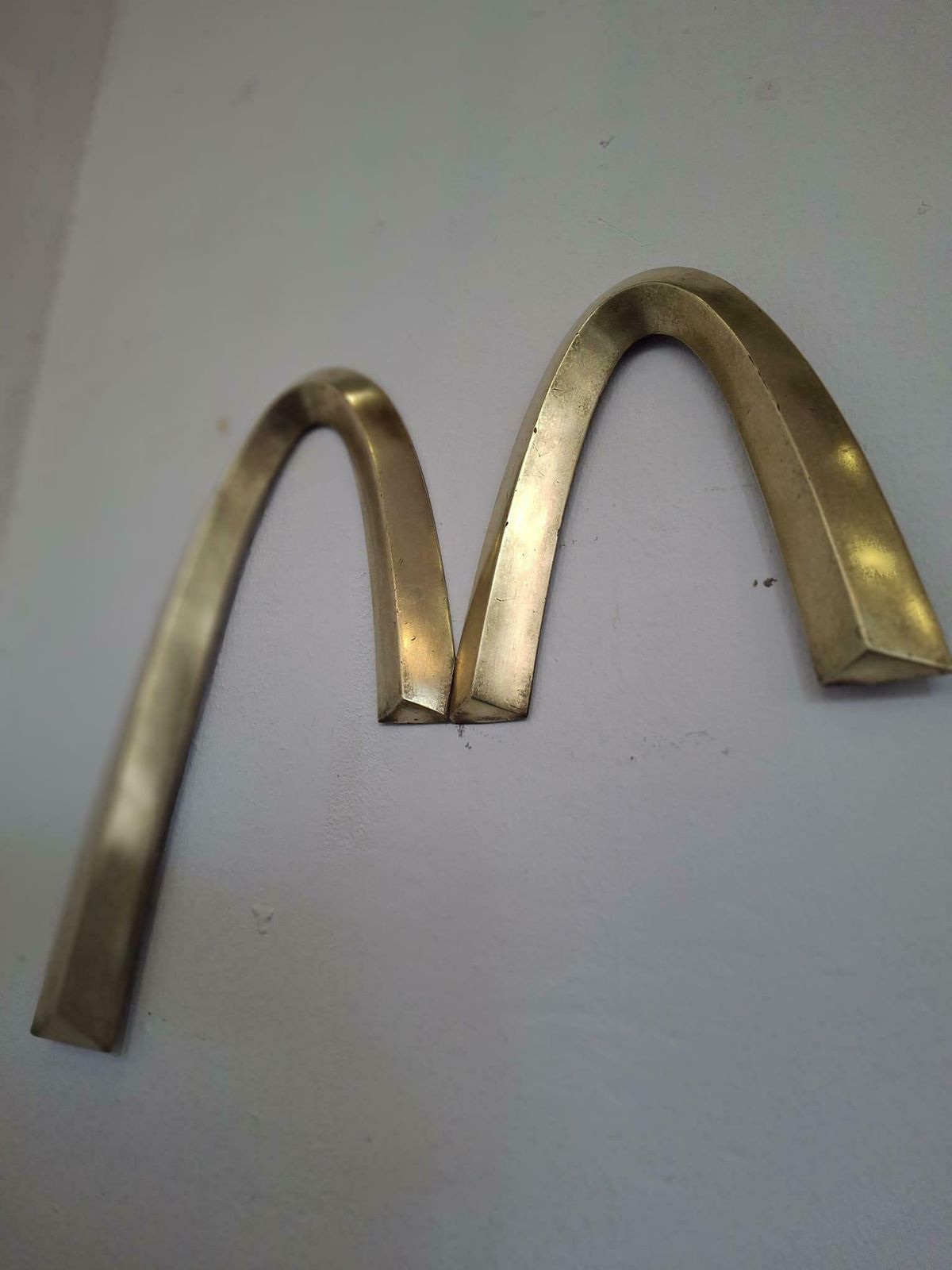 値下げ！希少！1970年代 Mcdonald's アーチロゴ Rare 1970's Mcdonald's Golden Arches Bronze M Advertising Sign