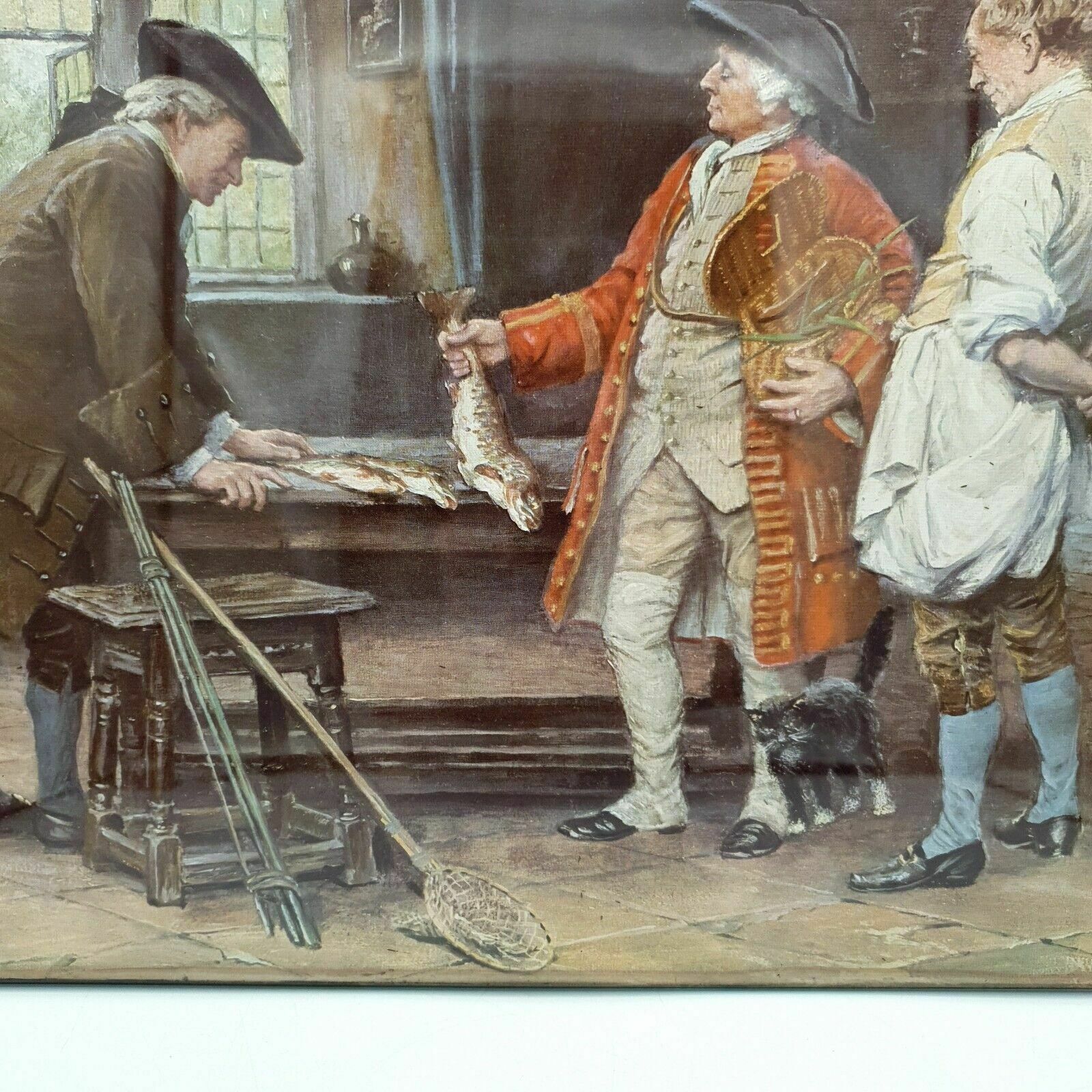 F.M Bennett Print Pride Of Capture Glass Front Woodblock Back From
