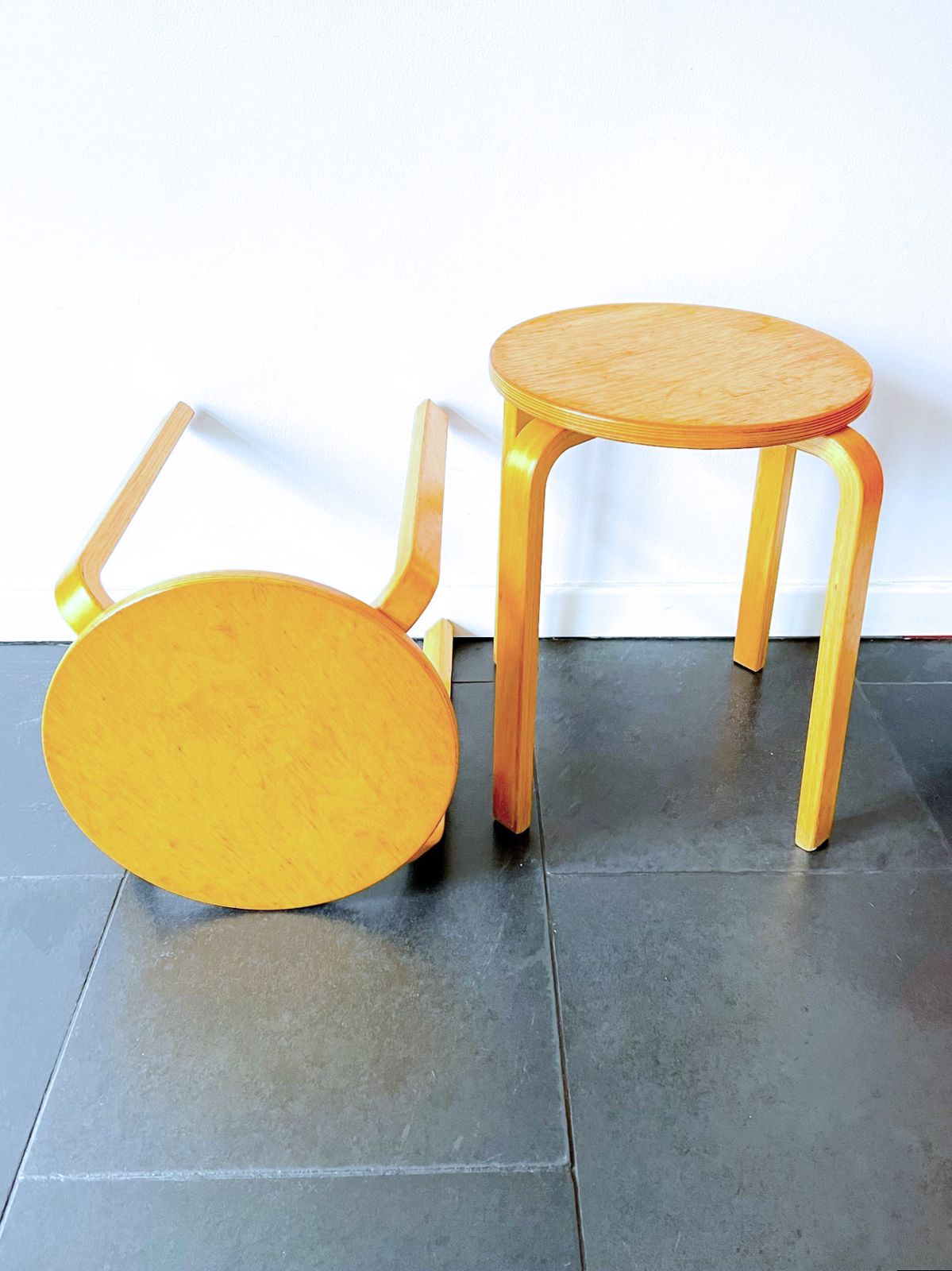 Vintage '99 Ikea 'Frosta' – Design After Alvar Aalto 'Stool E60