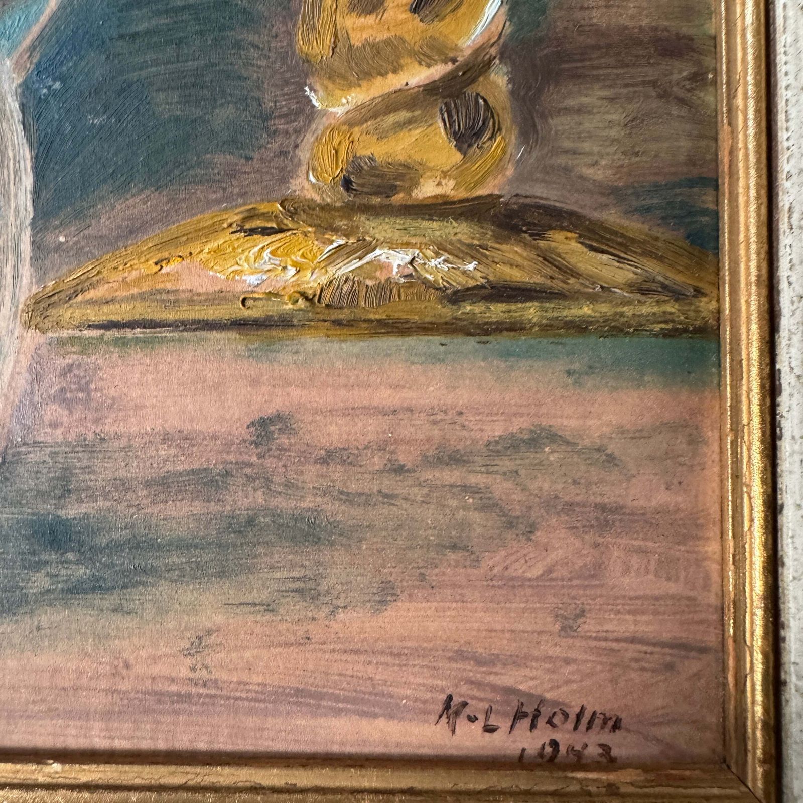 Sweden 1943. Vintage War Era Still Life Oil Painting. | Vinterior