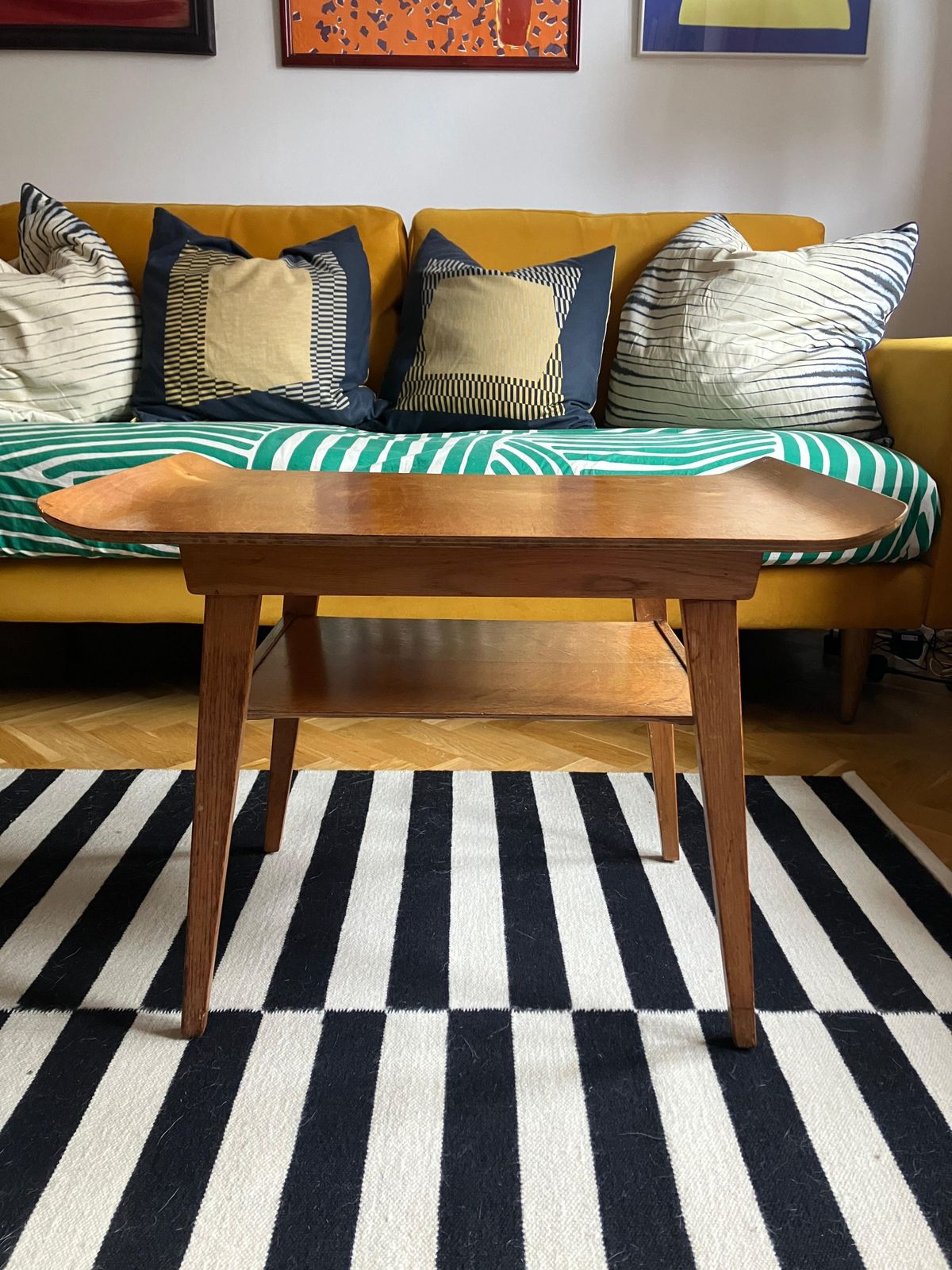 Mid Century 50's English Bent Plywood End Table Coffee Table By
