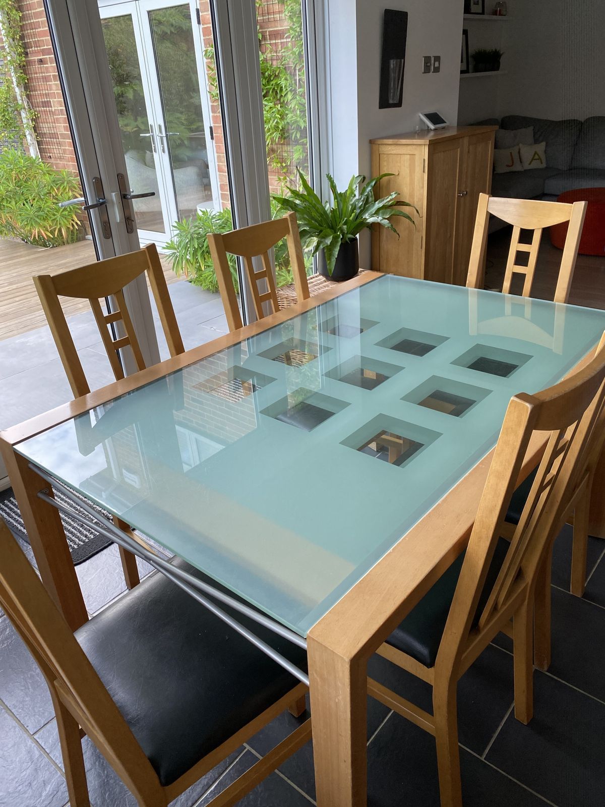 Ligne Roset Extensia Glass & Light Wood Dining Table | Ligne Roset