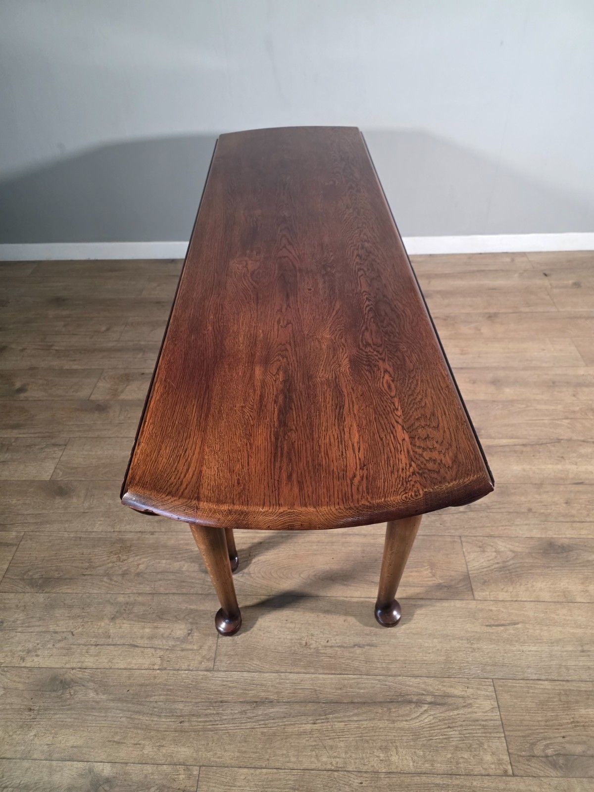 Baskingate Table Large Antique Style Solid Oak Gate Leg/Wake Dining Table | Vinterior
