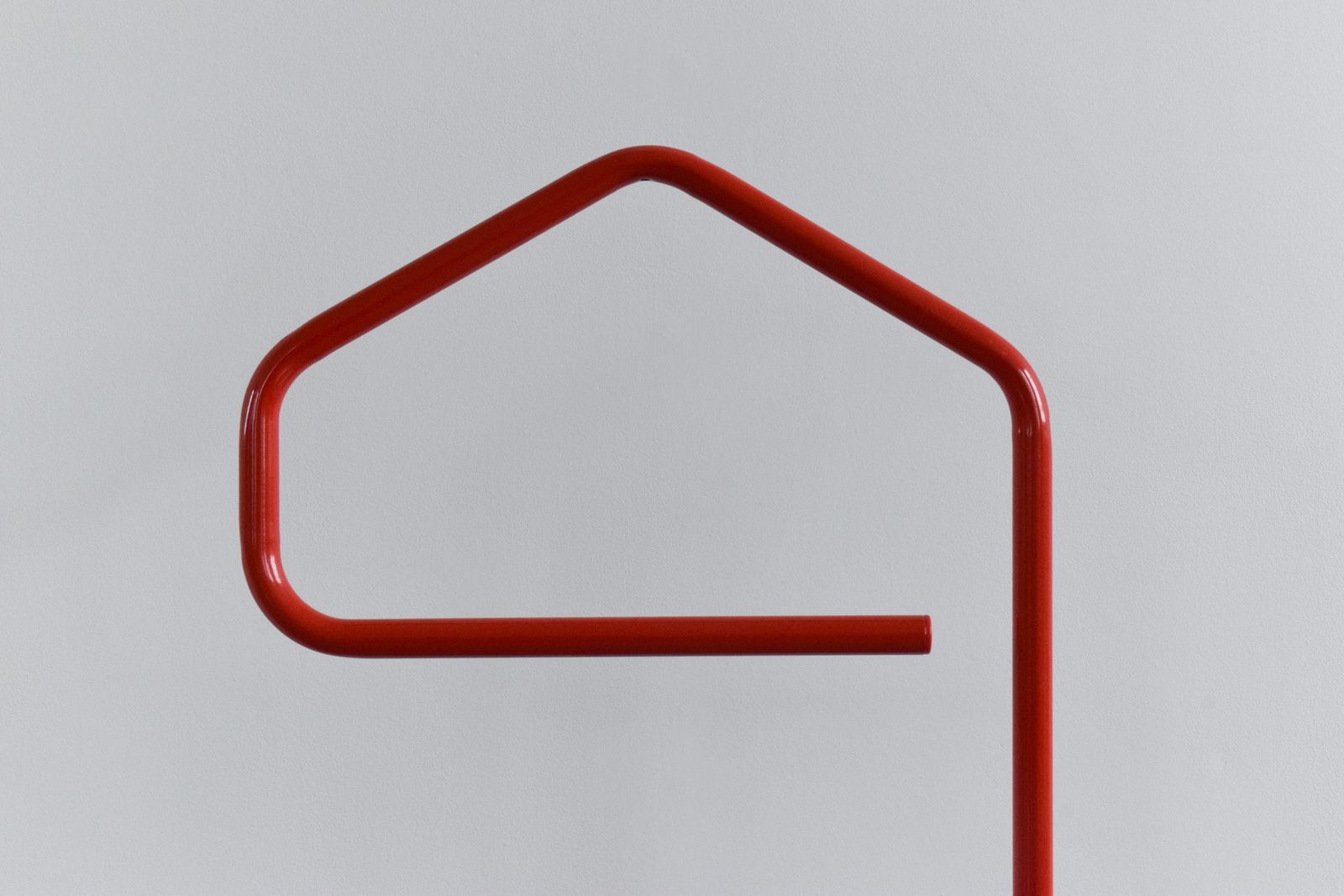 Vintage 1980s Ikea 'Grund / Järpen' Red Metal Vanity Clothes Stand