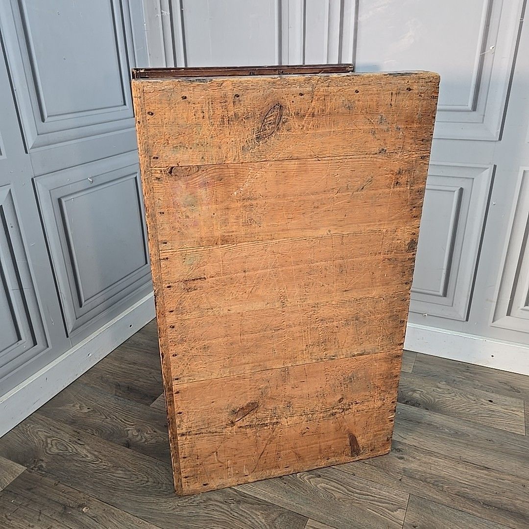 Scumbled Pin Antique Scumbled Pine Trunk Large Victorian Blanket Chest Box Vintage ...