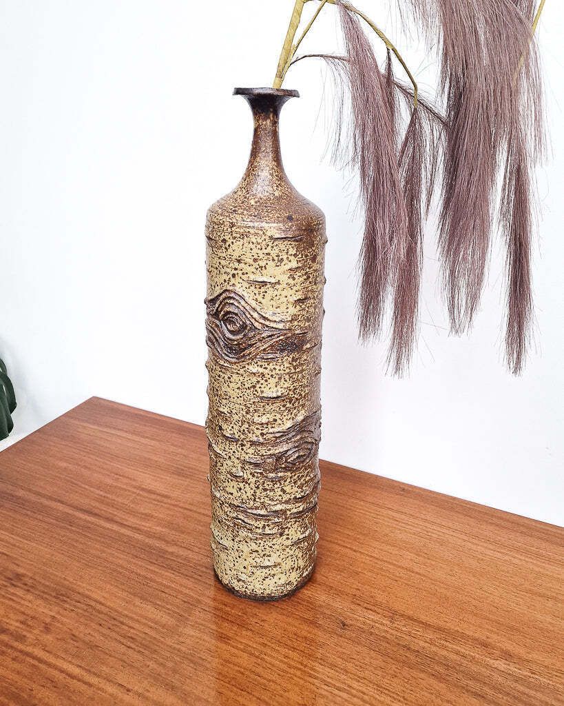 Mid Century Tall Brutalist Studio Pottery Vase | Marian Zawadzki ...
