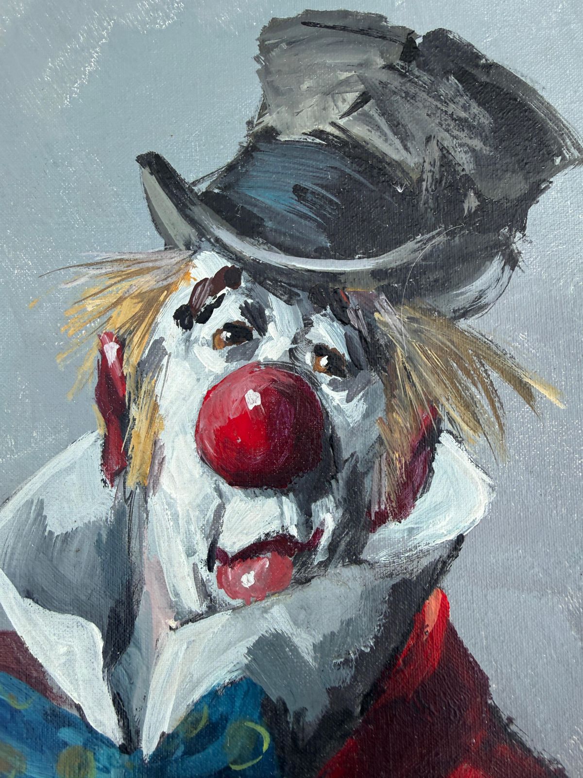 Antoni Mut Torroja Expressionist Clown Accordion Player Painting