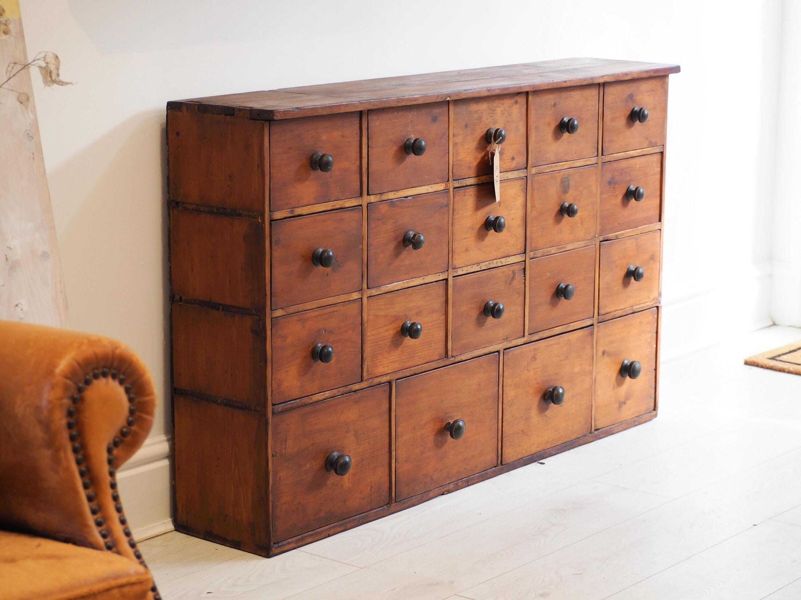 Vintage Antique Wooden Multi Drawer Apothecary Cabinet / Chest Of ...