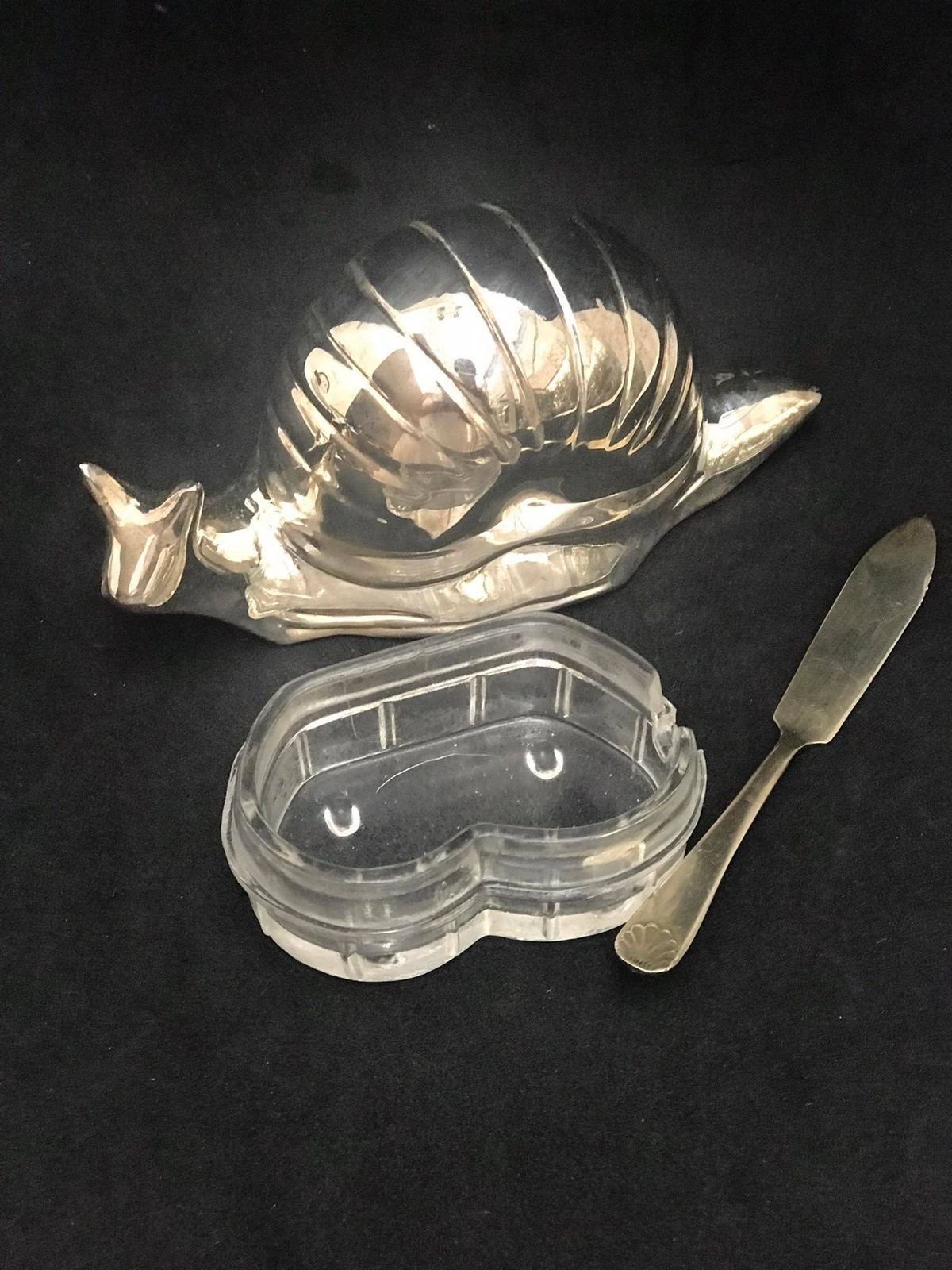 Ingli Inset Vintage Snail Silver Plated Butter Dish With Glass Insert, English ...