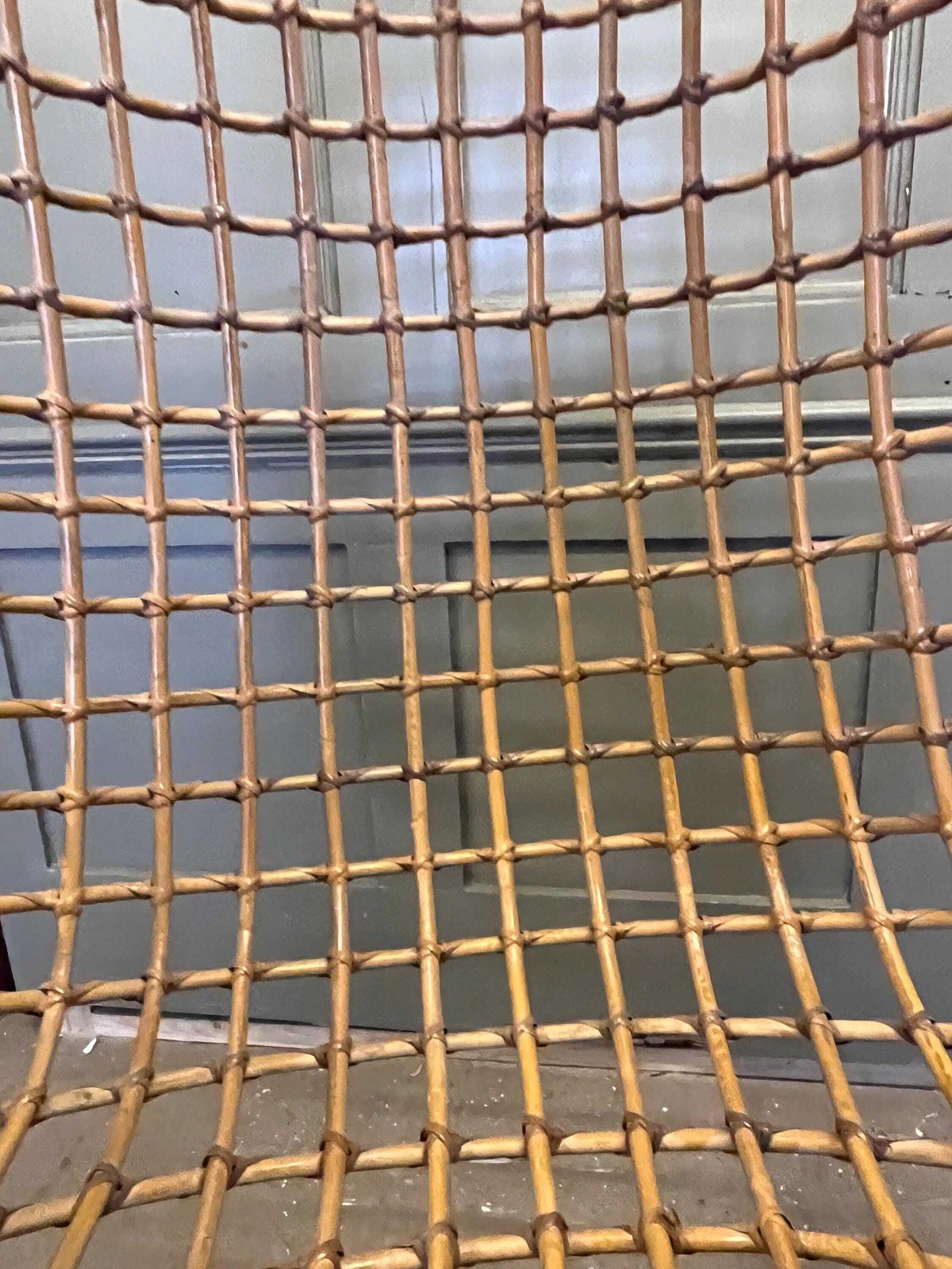 Mid Century Hanging Bamboo And Rattan Egg Chair | Vinterior