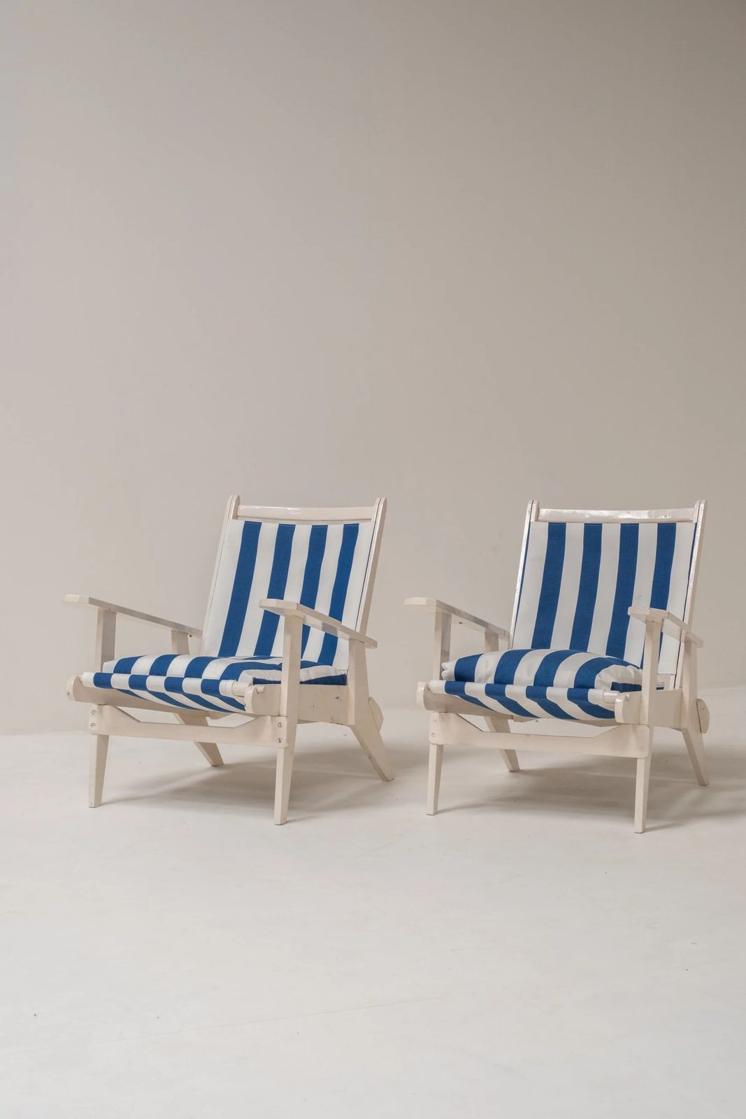 Relax Stool Set Of 2 Wooden Relax Stools French Riviera Style | Vinterior