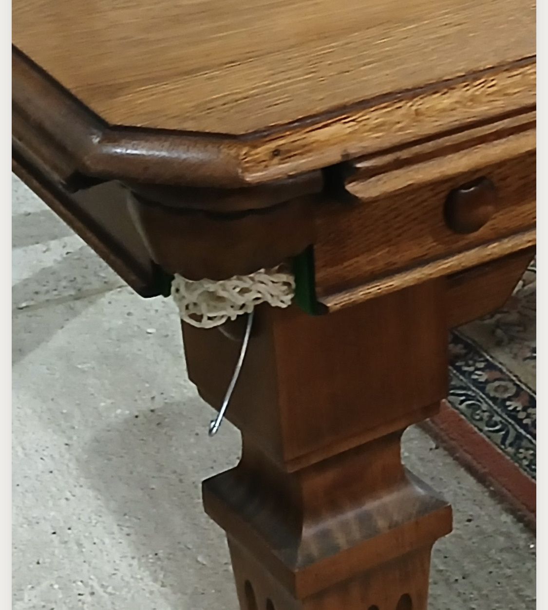 5ft Antique Snooker Dining Table. Oak. Jelks | Vinterior