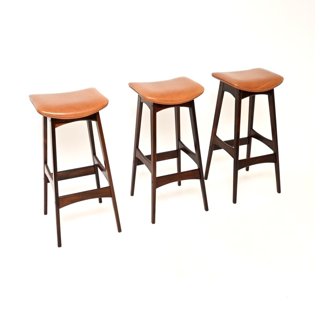 Danish Vintage Rosewood Drinks Bar And Stools By Erik Buch And