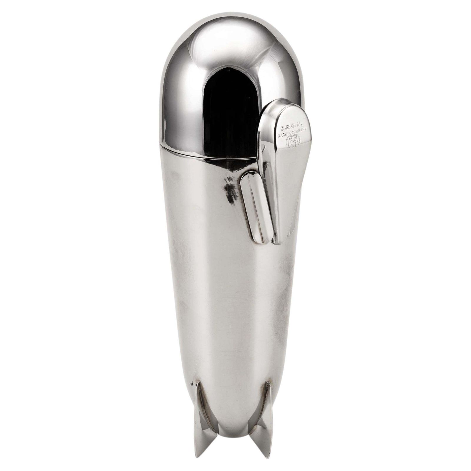 Vintage 20thc German Silver Plated Zeppelin Airship Cocktail