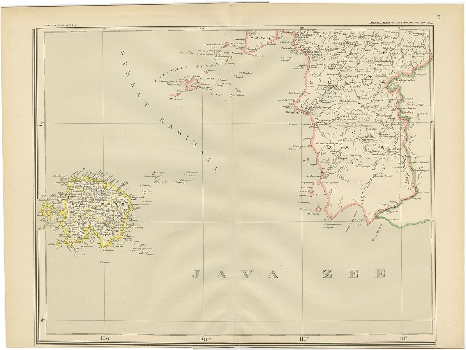 The Java Sea Maps Antique Map Of The Java Sea By Dornseiffen (1900) | Vinterior