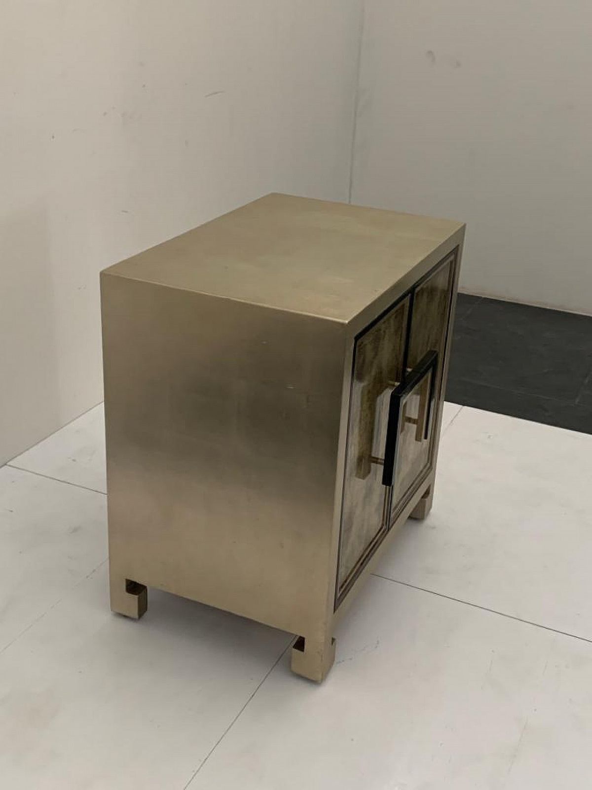 Silver And Lacquered Wood Sideboard By Lam Lee Group, 1990s | Vinterior
