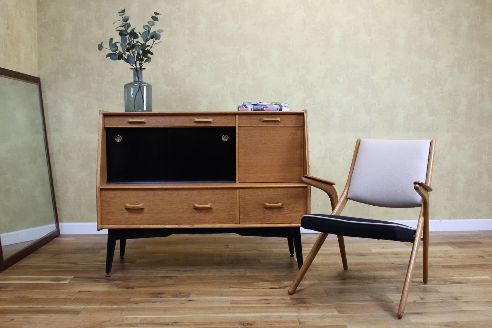 Late 1950's G Plan Brandon Oak Sideboard Rarer Version With