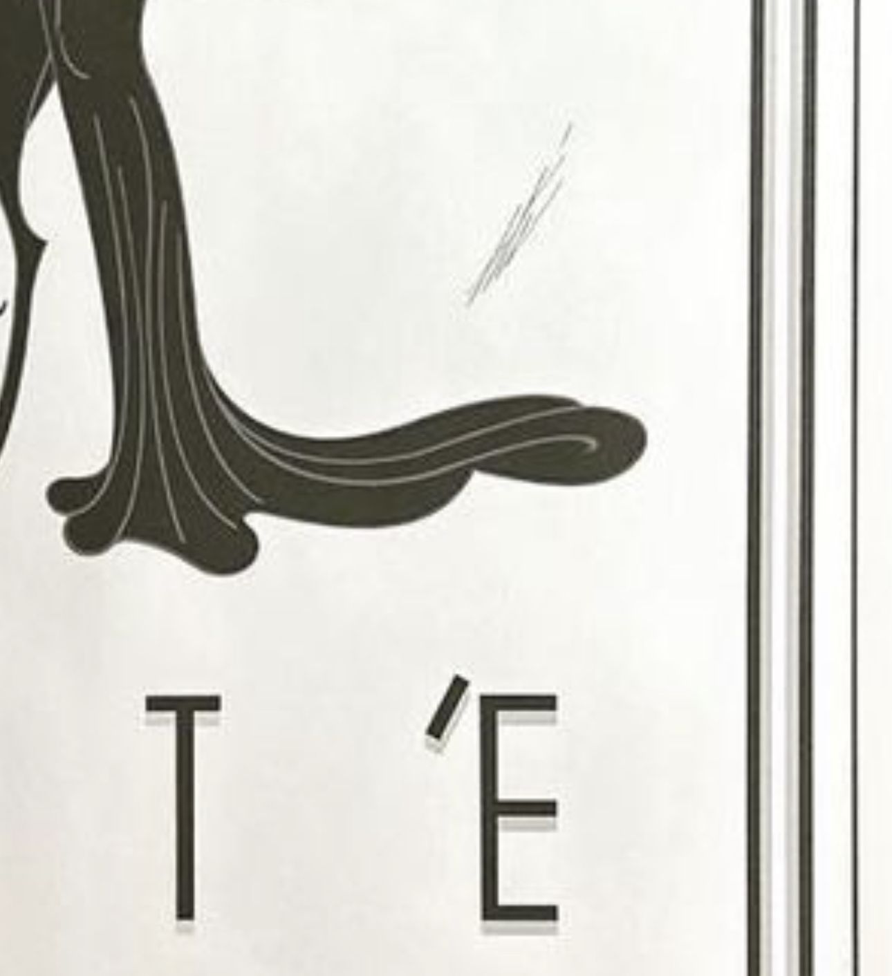 Art Deco Erte Serigraph Poster, Symphony In Black, Mirage Editions