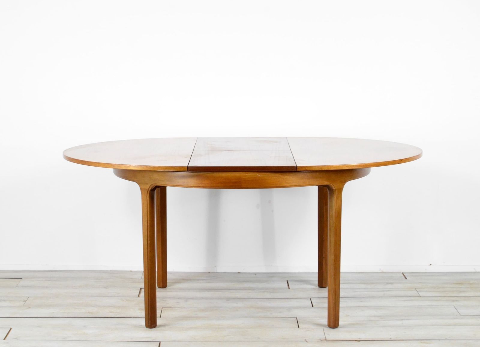 Midcentury Extending Round Teak Table By Nathan. Vintage Modern