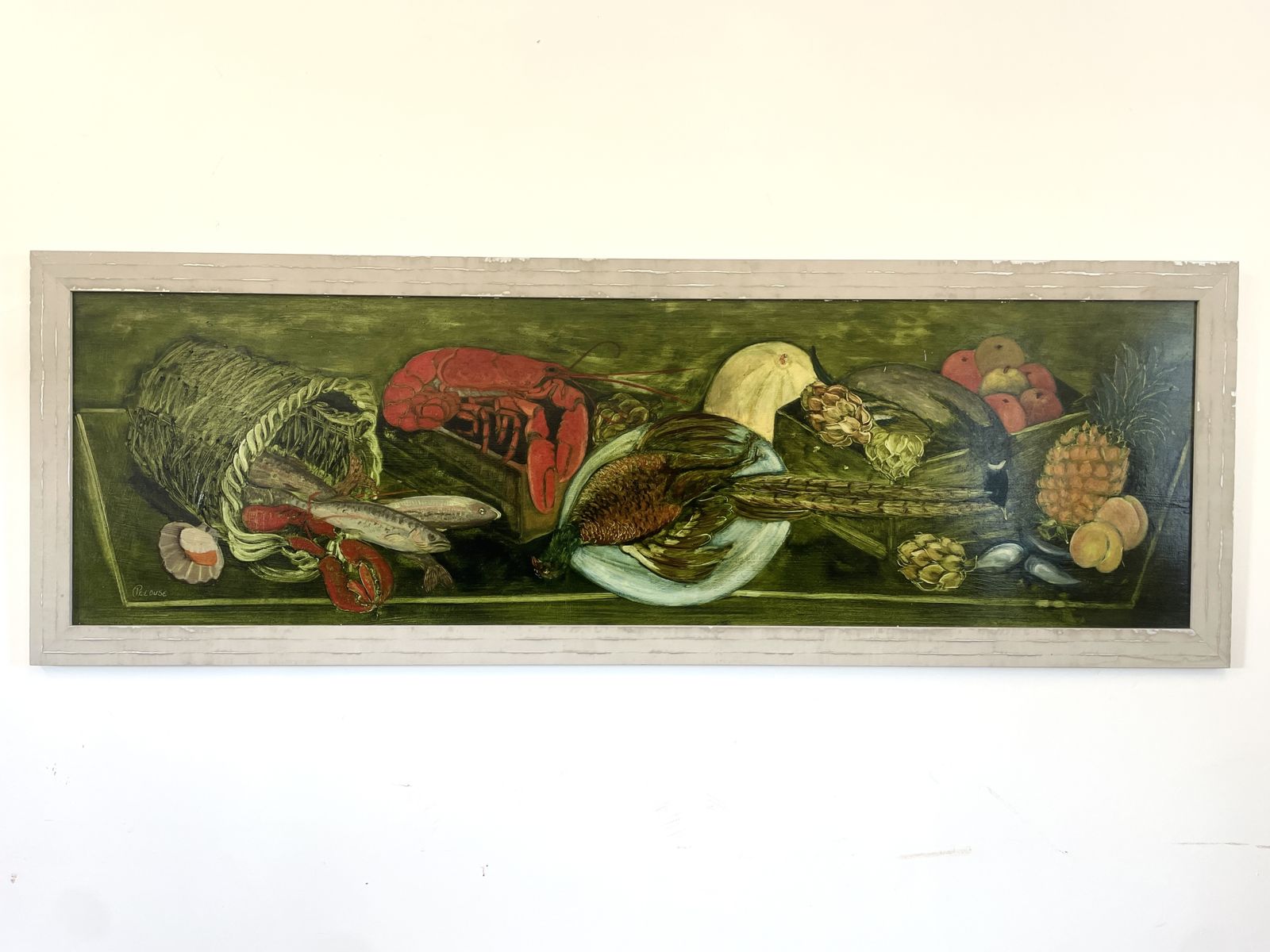 A Vintage Mid Century Continental Still Life Oil Painting | Vinterior