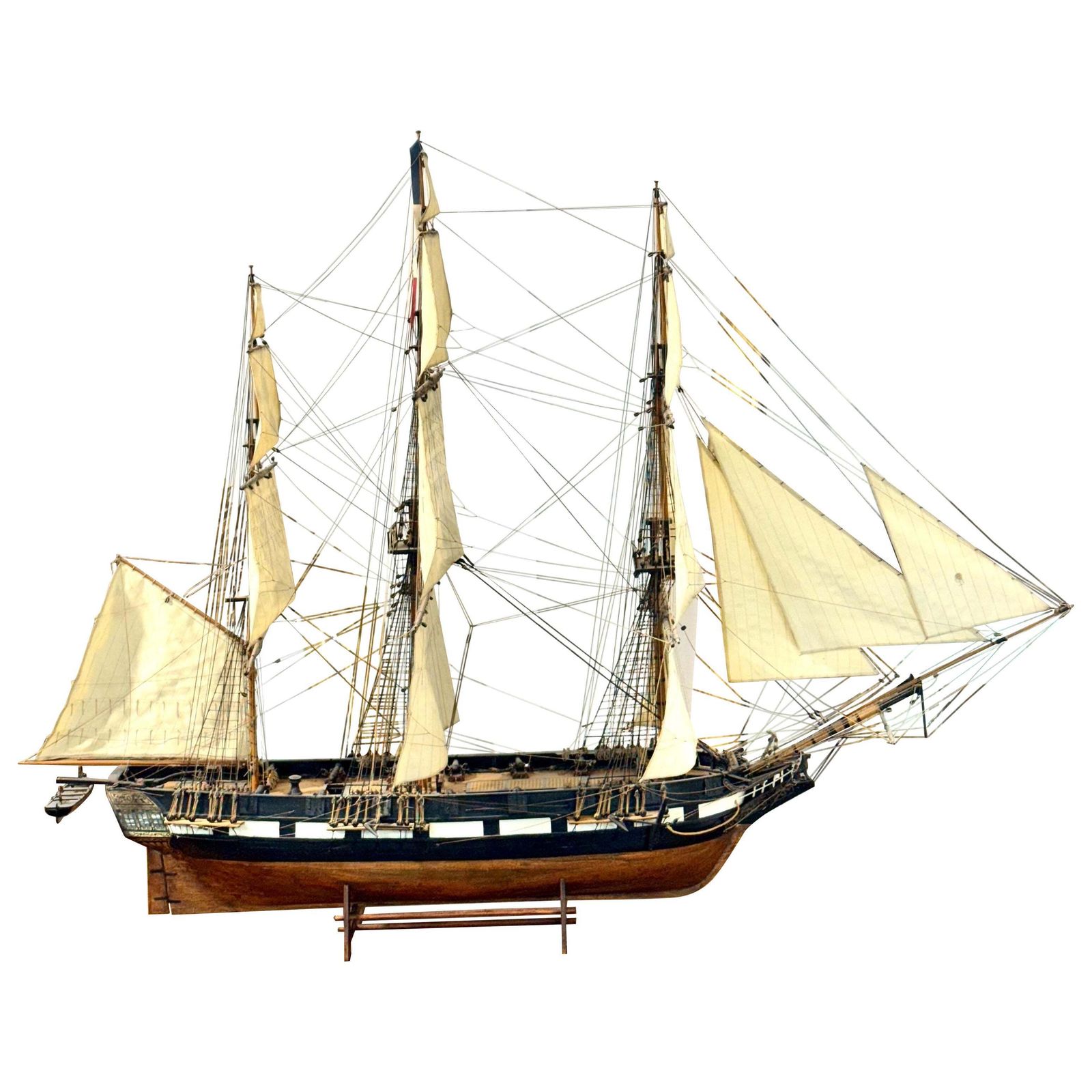 Fine Ship Fine French Naval Ship Model With Rigging, Late 19th Century | Vinterior