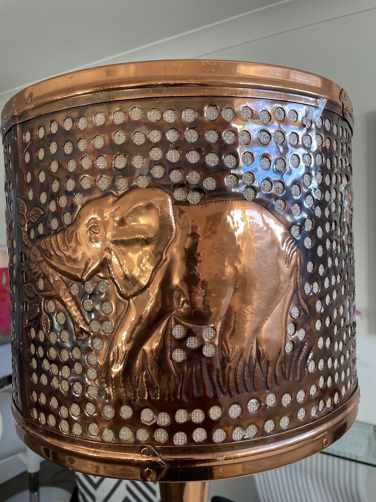Copper Lamps And Tables X 7 Pieces African Interest | Vinterior