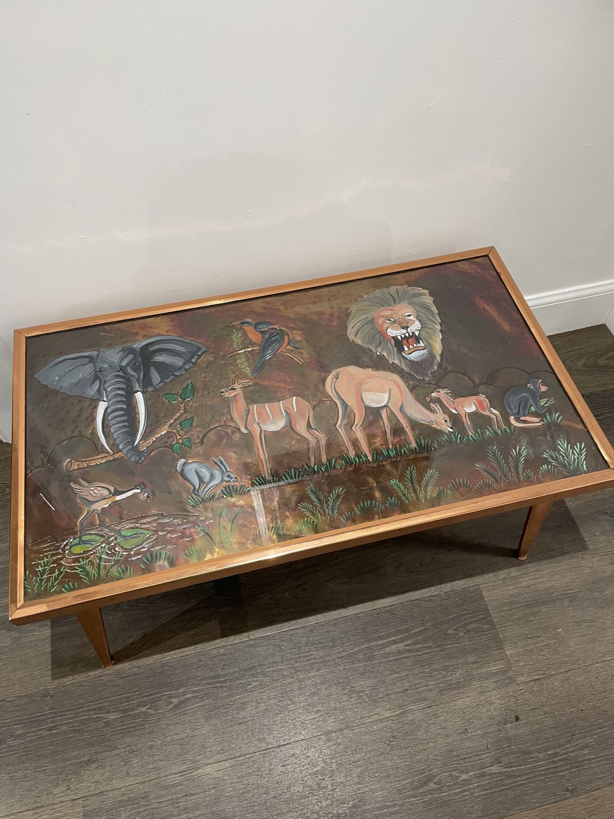 Copper Lamps And Tables X 7 Pieces African Interest | Vinterior