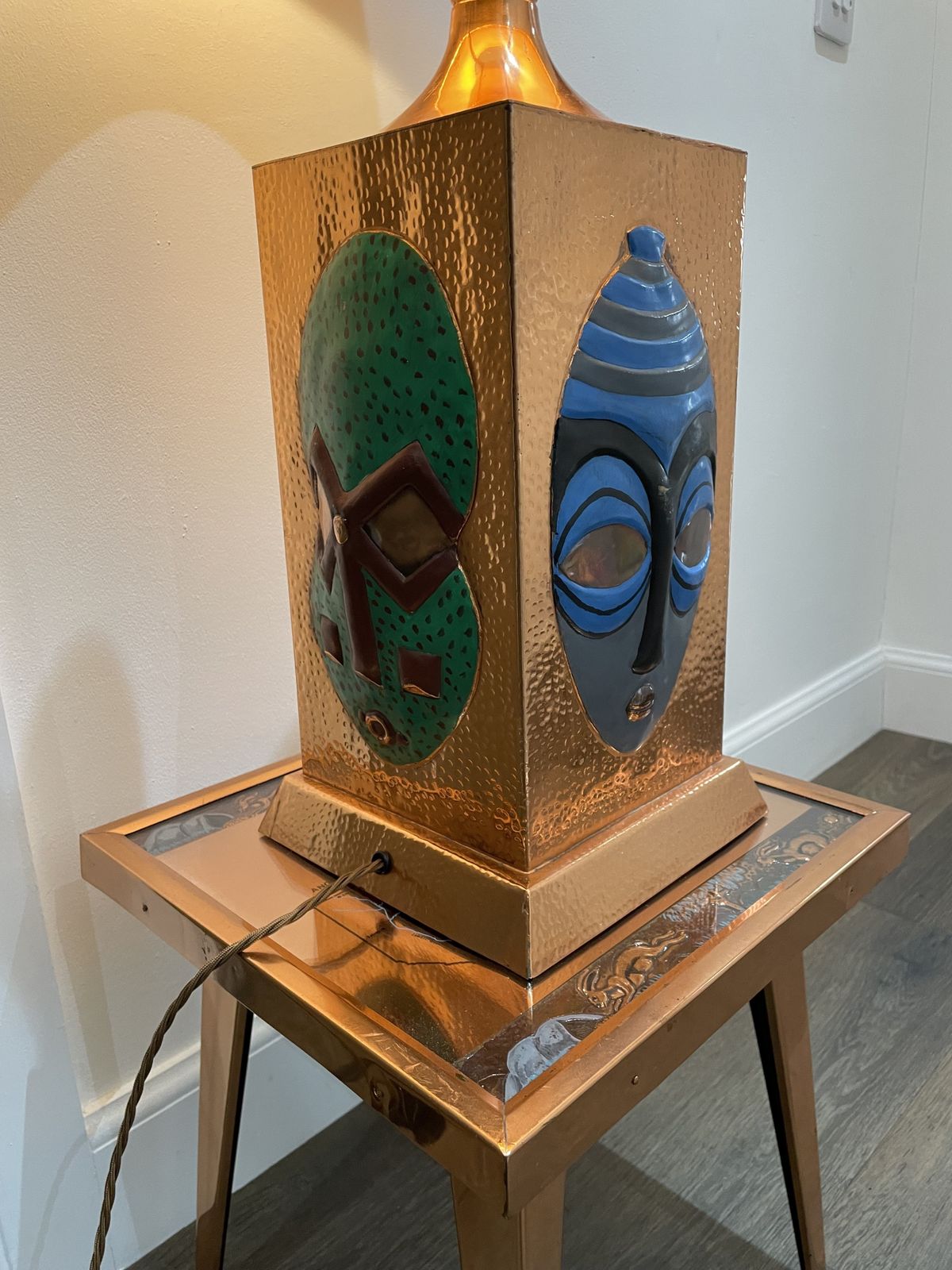 Copper Lamps And Tables X 7 Pieces African Interest | Vinterior