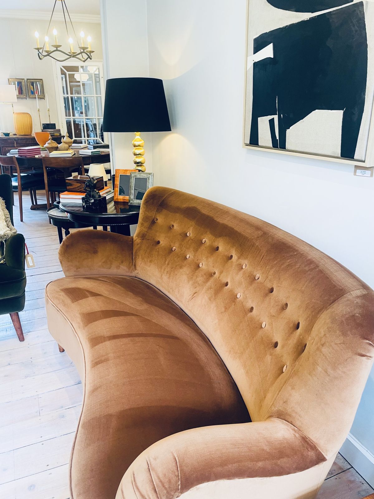 Swedish Mid Century Curved Sofa | Vinterior