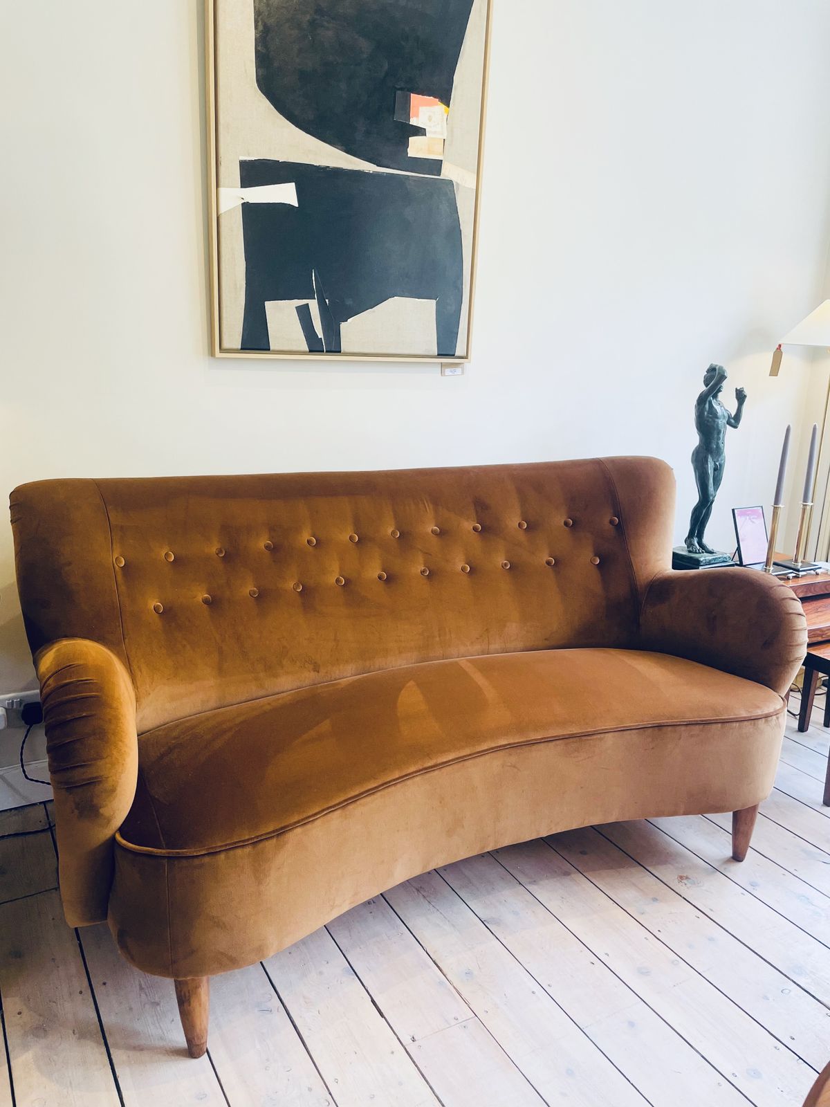 Swedish Mid Century Curved Sofa | Vinterior